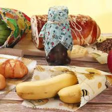 Load image into Gallery viewer, Tag Beeswax Cotton Food Wrap 3 pack
