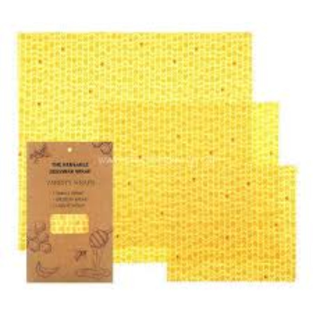 Tag Beeswax Cotton Food Wrap 3 pack