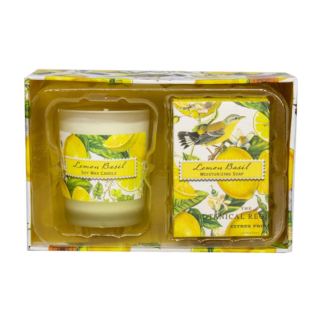 Michel Design Works Lemon Basil Candle and Soap Set