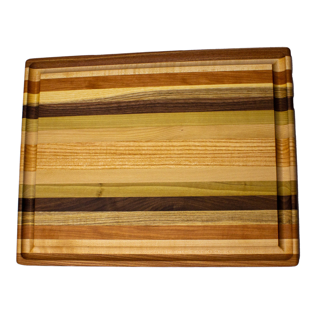 Dickinson Large Wood Cutting Board with Grooves for runoff